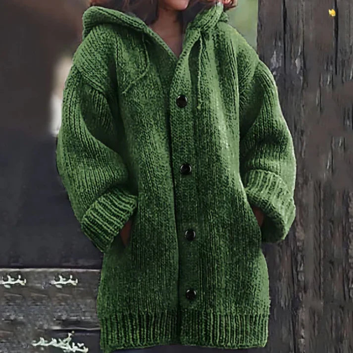 Stylish Edafel Long Jacket with Practical Hood